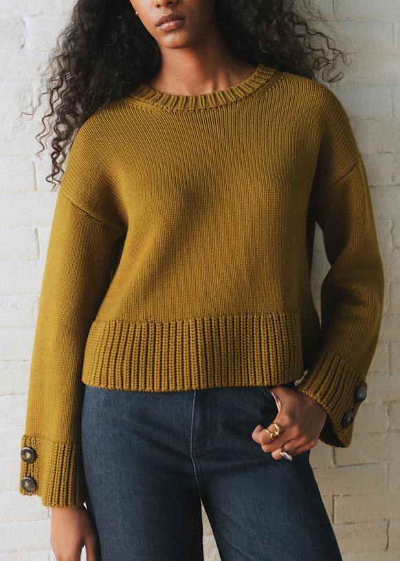 Marin Sweater - Olive Green - Merino Wool - S&amp;eacute;zane