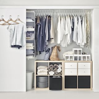 cloths in wardrobe