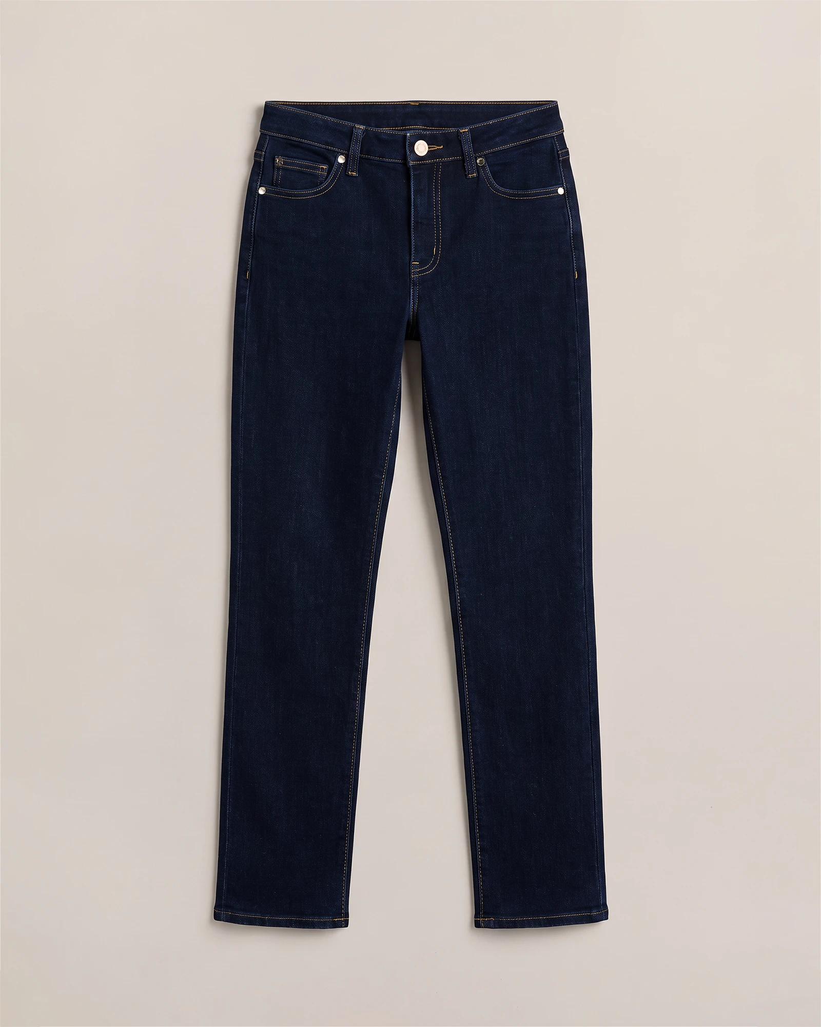 Bella Stretch Straight Jeans in Deep Rinse