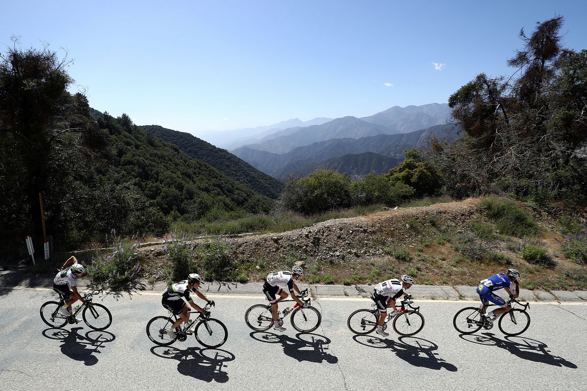 The breakaway in action on stage 5