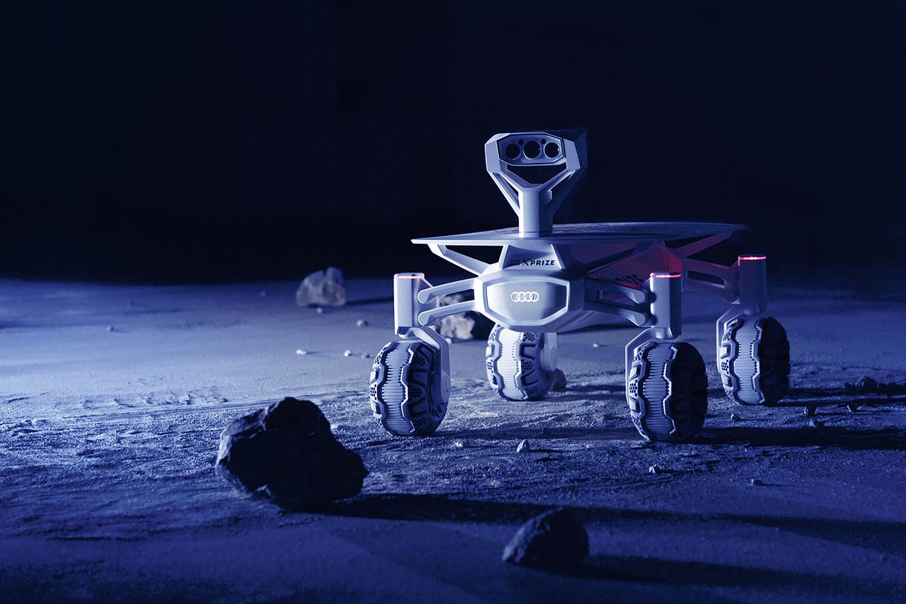 MISSION TO THE MOONAudi lunar quattroTop speed 3.6 km/h &ndash; The Audi lunar quattro, the moon rover.