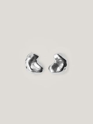 Molten Stud Earring | Silver