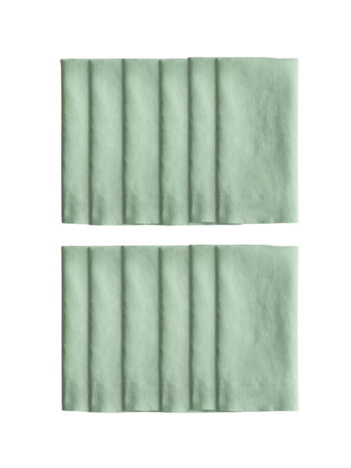 European Linen Wide-Hem Napkins, Set of 12 