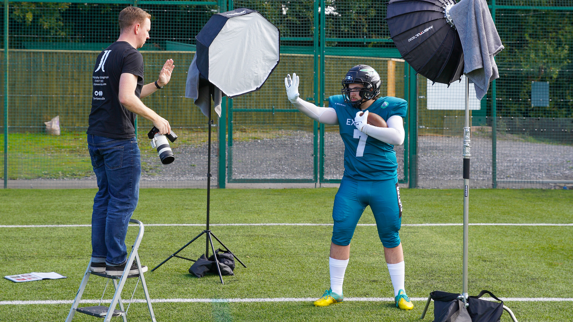 Equipment setup for sports photography
