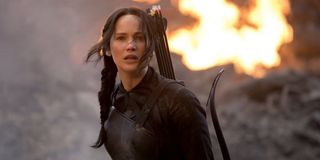 Jennifer Lawrence as Katniss Everdeen in Hunger Games