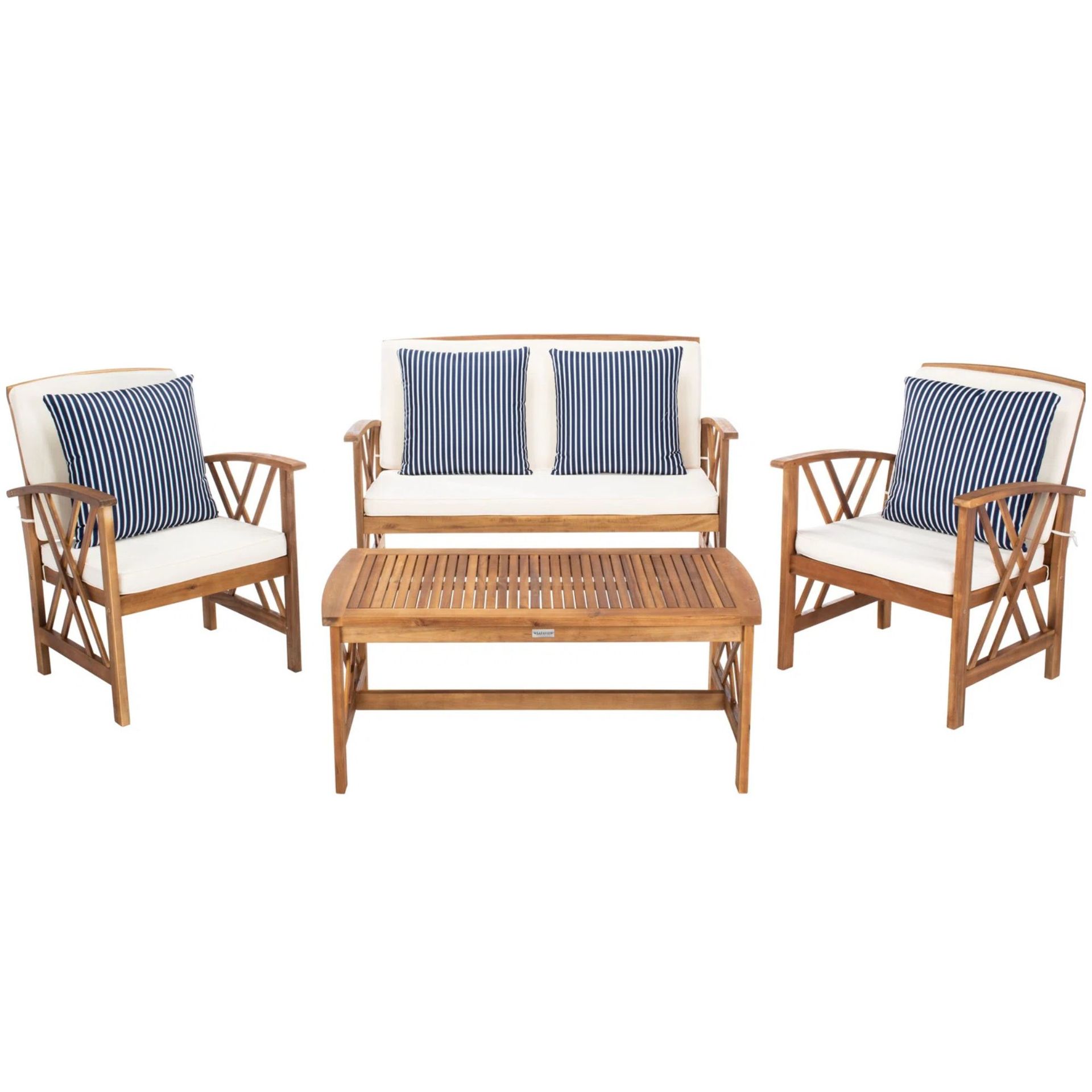 Wayfair, Calhoun 4 Piece Sofa Seating Group with Cushions (Natural)