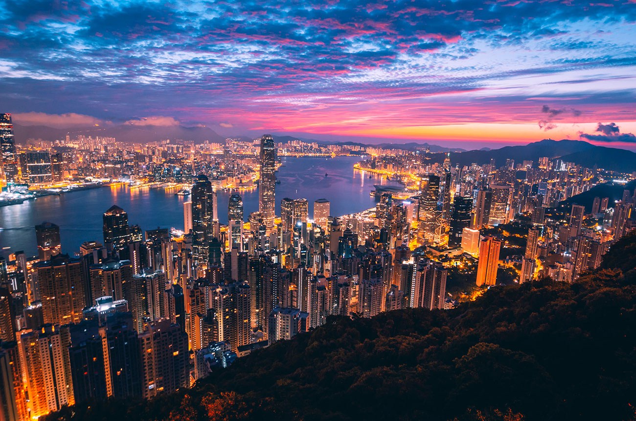 A view across Hong Kong.