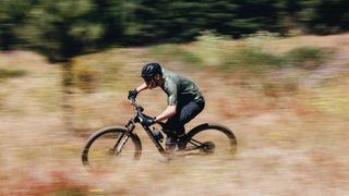 S-Works Epic 8 flat out on singletrack riding shot