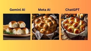 AI generated images of dinner rolls