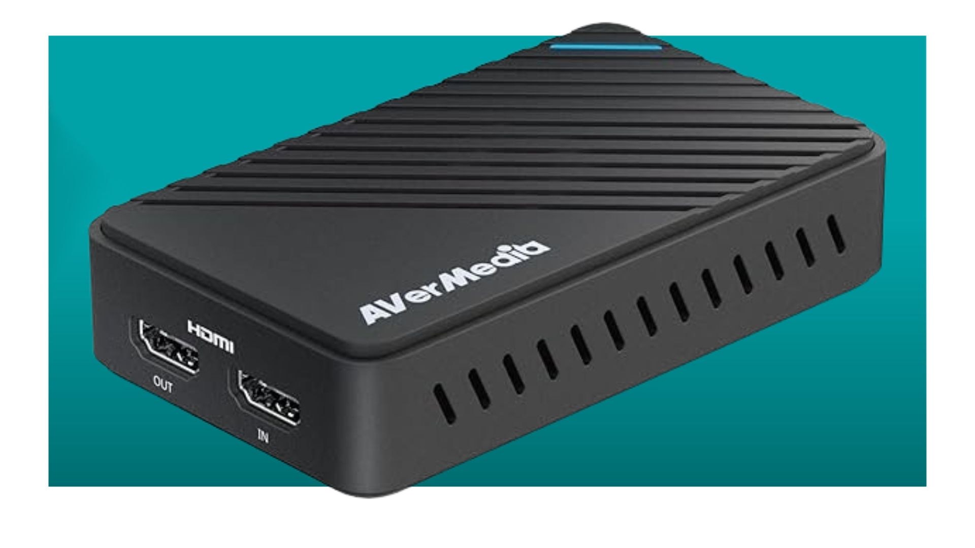 Avermedia Live Gamer Ultra S capture card on a blue background