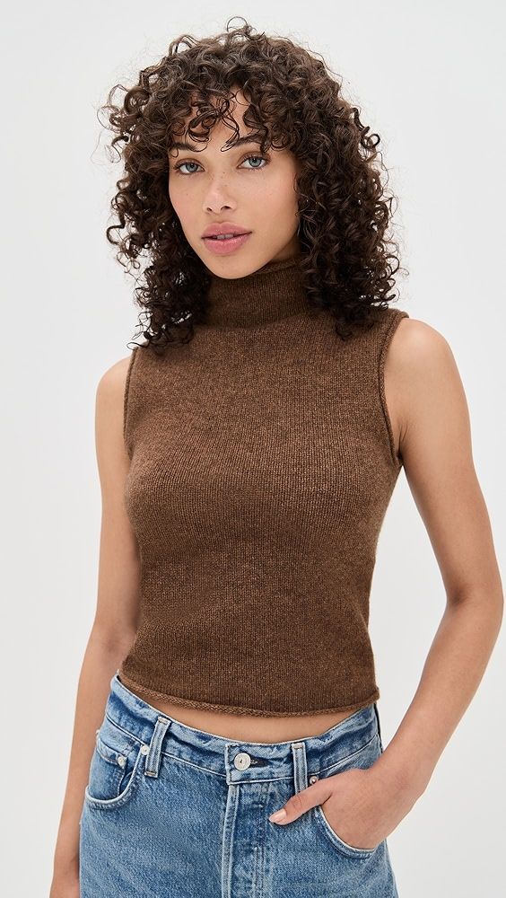 Joe's Jeans the Stevie Sleeveless Roll Neck Sweater