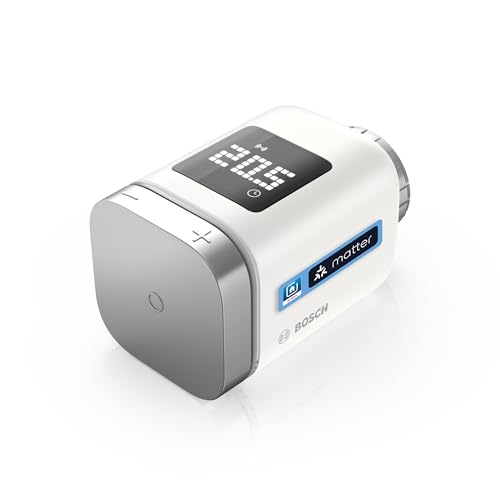 Bosch Smart Home Radiator Thermostat Ii [+m], Smart Thermostat, Flexible Use in the Bosch Smart Home System or in Manufacturer-Independent Matter Systems