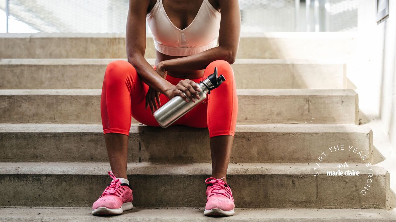 How to improve physical fitness at home: A woman sat down after working out