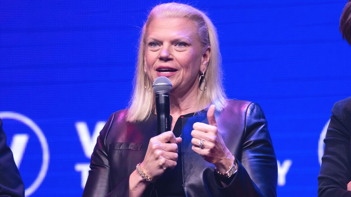 Ginni Rometty speaking at an event