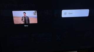 An error in the Chromecast with Google TV's Continue Watching row hid the Hide button for Barry.
