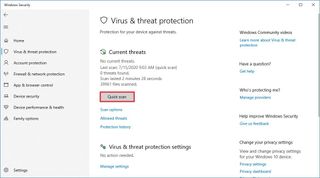 Microsoft Defender Antivirus quick scan