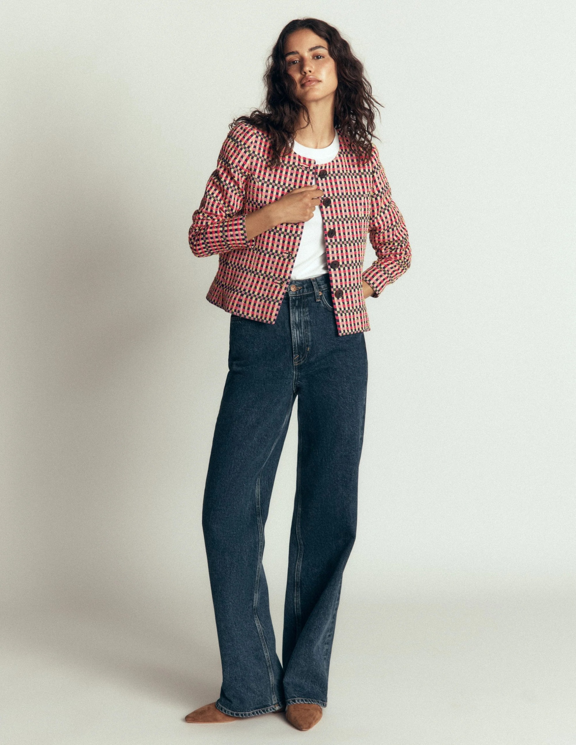 Boden, Salisbury Puff Sleeve Jacket-Multi
