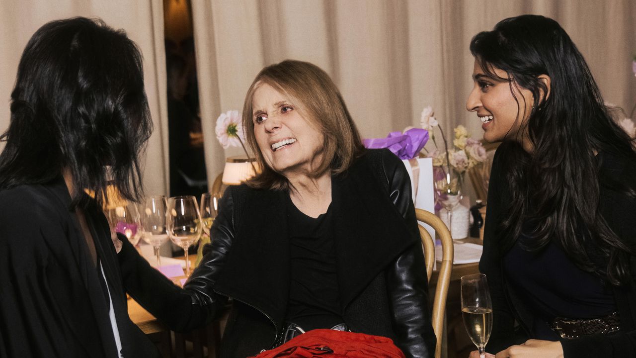 gloria steinem at a dinner in her honor hosted by the shift