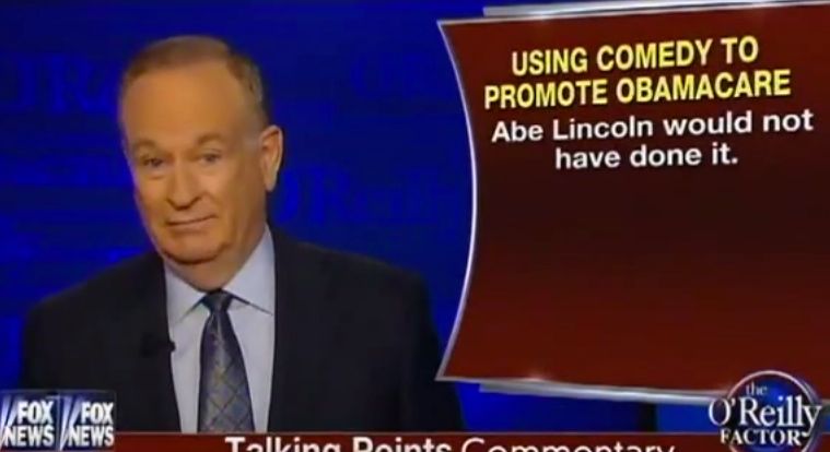 Bill O&amp;#039;Reilly: Obama&amp;#039;s comedy is unpresidential, because Abe Lincoln