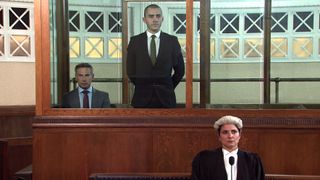 Corey waits for the verdict in Coronation Street