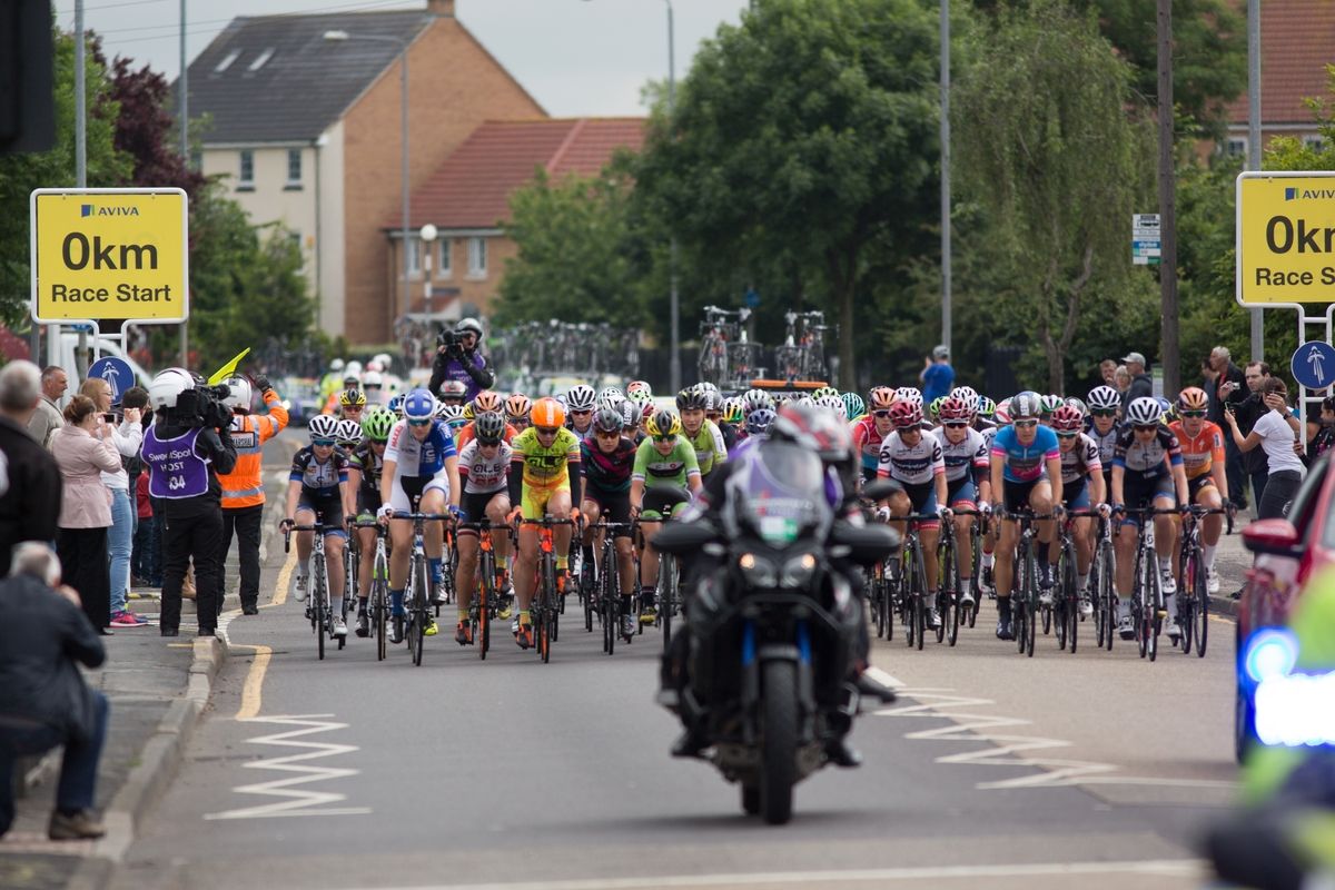 A 10km neutral section started the day during stage 4 at the Aviva Women's Tour