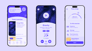 Examples of Marisa Jensen's UX app design for breathing app Lungy