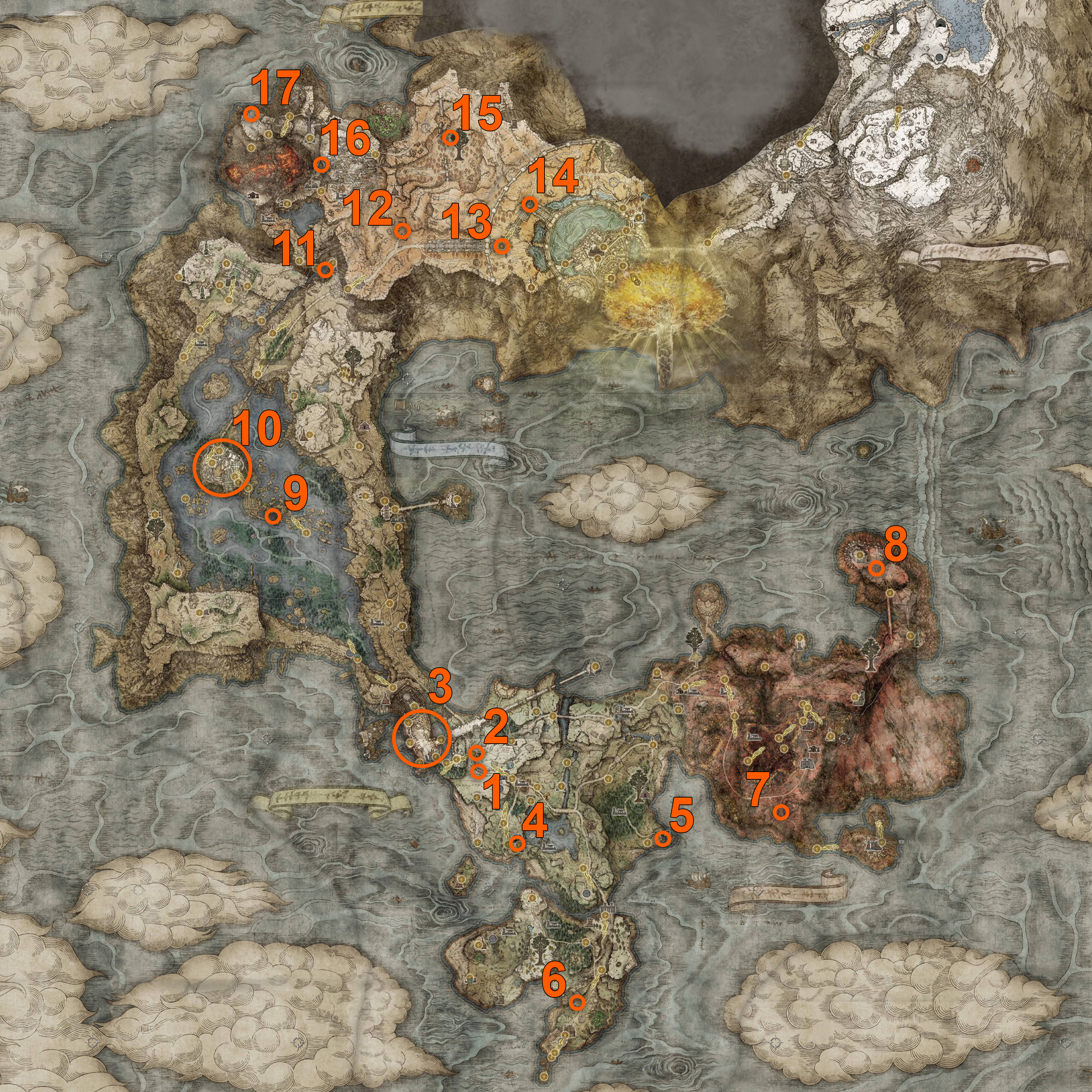 Elden Ring golden seeds map locations