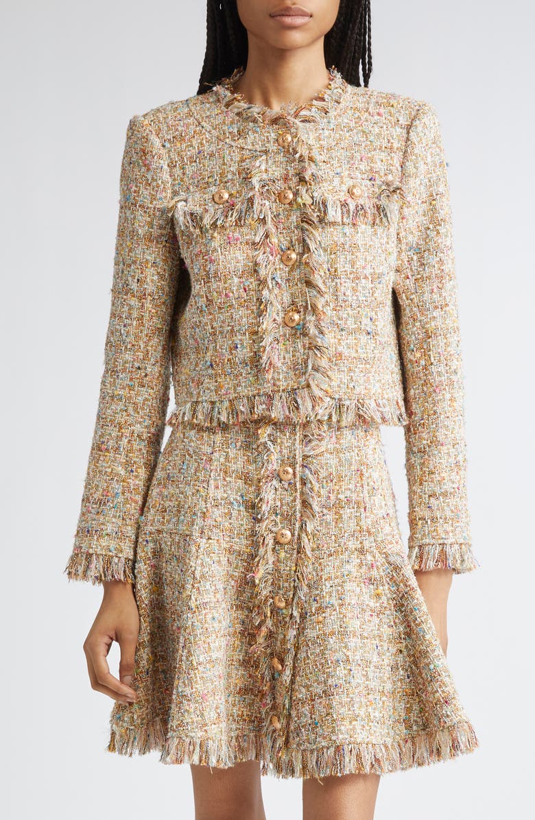 Adeline Clarise Metallic Tweed Jacket