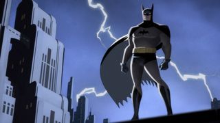 Promotional image of Batman in "Batman: Caped Crusader"