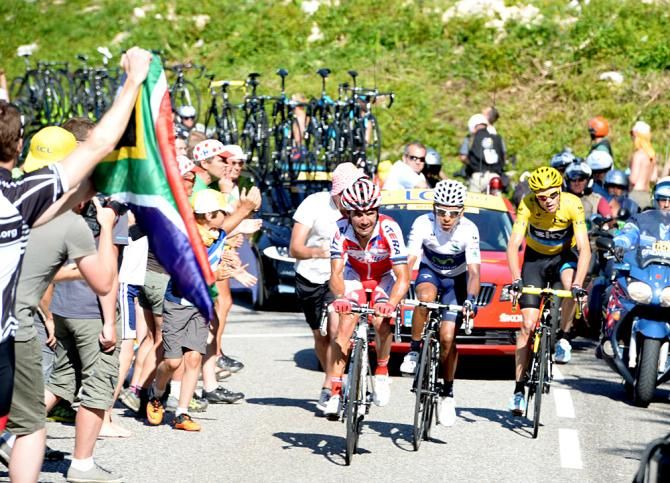 The eventual Tour de France podium emerged on the final mountain finish