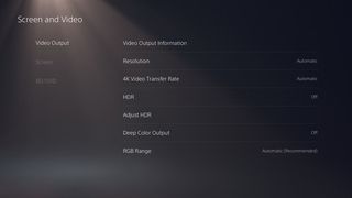 PS5 Screen And Video Output Copy