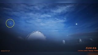 The Subaru Telescope captured video of a mysterious, glowing swirl above Hawaii on April 17, 2022.