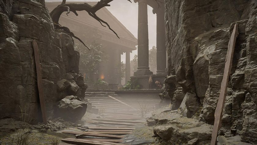 God of War multiplayer screens; game screens showing ancient Greek locations