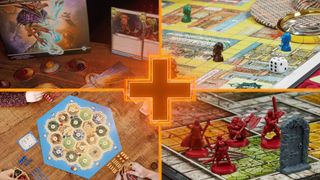 A selection of classic board games divided by the Gamesradar+ cross