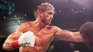 Logan Paul exchanges blows in the ring ahead of the Logan Paul vs Dillon Danis live stream in Manchester on Saturday, October 14