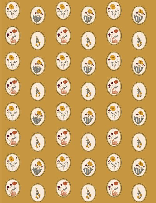 Cameo Mustard Wallpaper