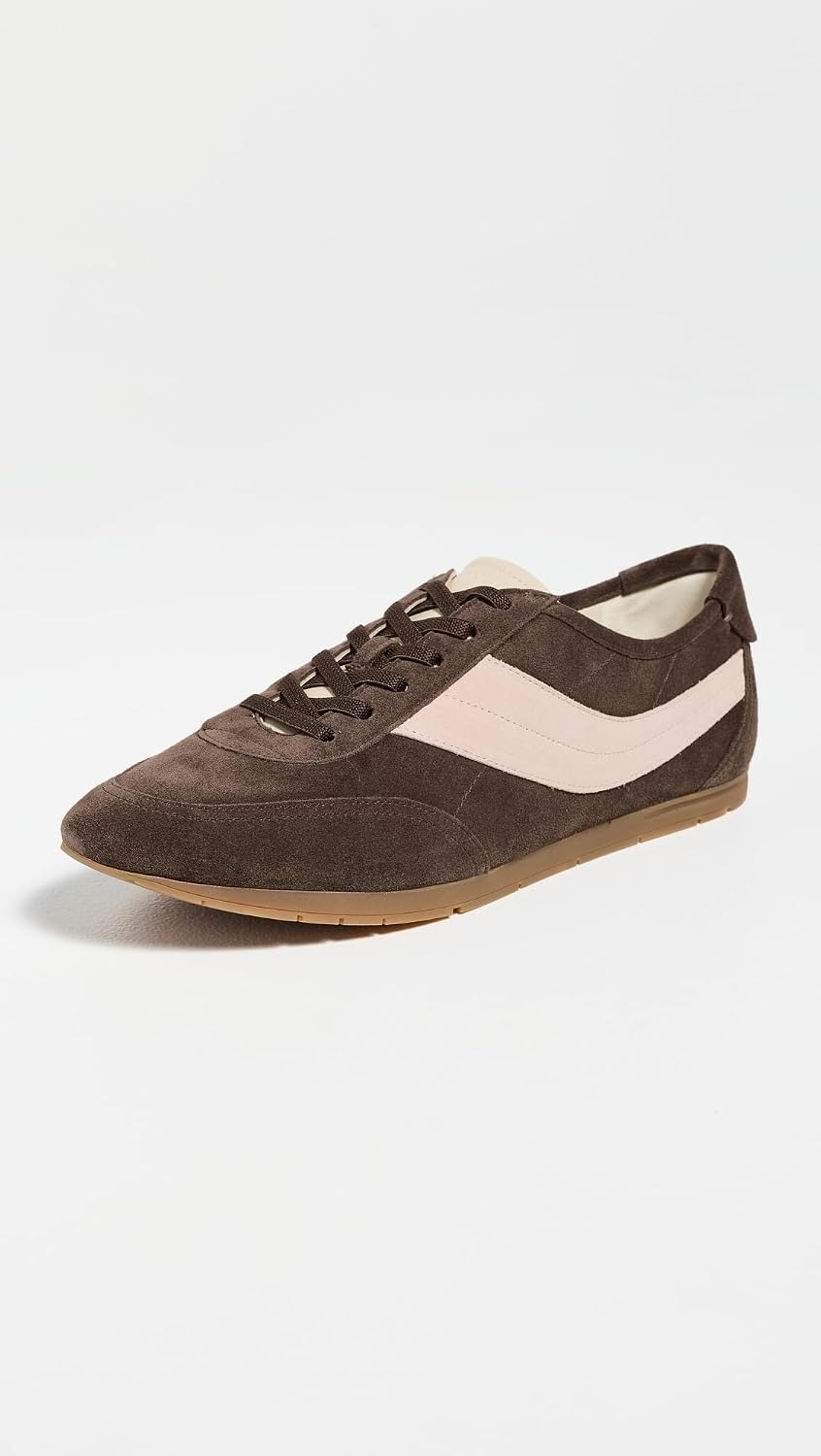 Vince Women's La Runner Sneakers, Dark Mocha/rosewater, 6.5 Medium Us