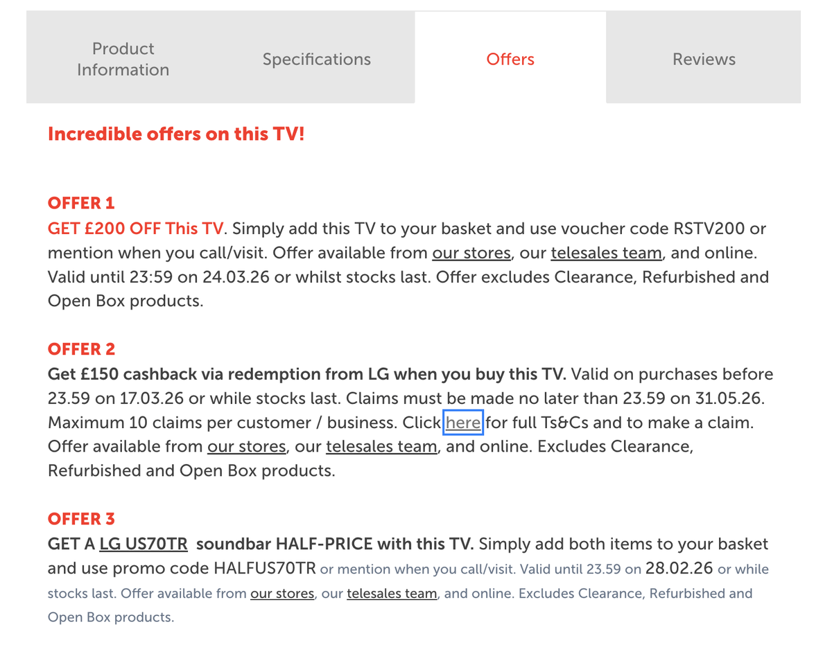 The LG C5 cashback deal