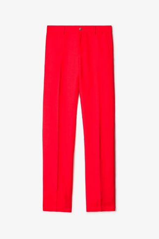 Pantalones de lona en color ruibarbo - Mujer, Técnico | Burberry® Oficial