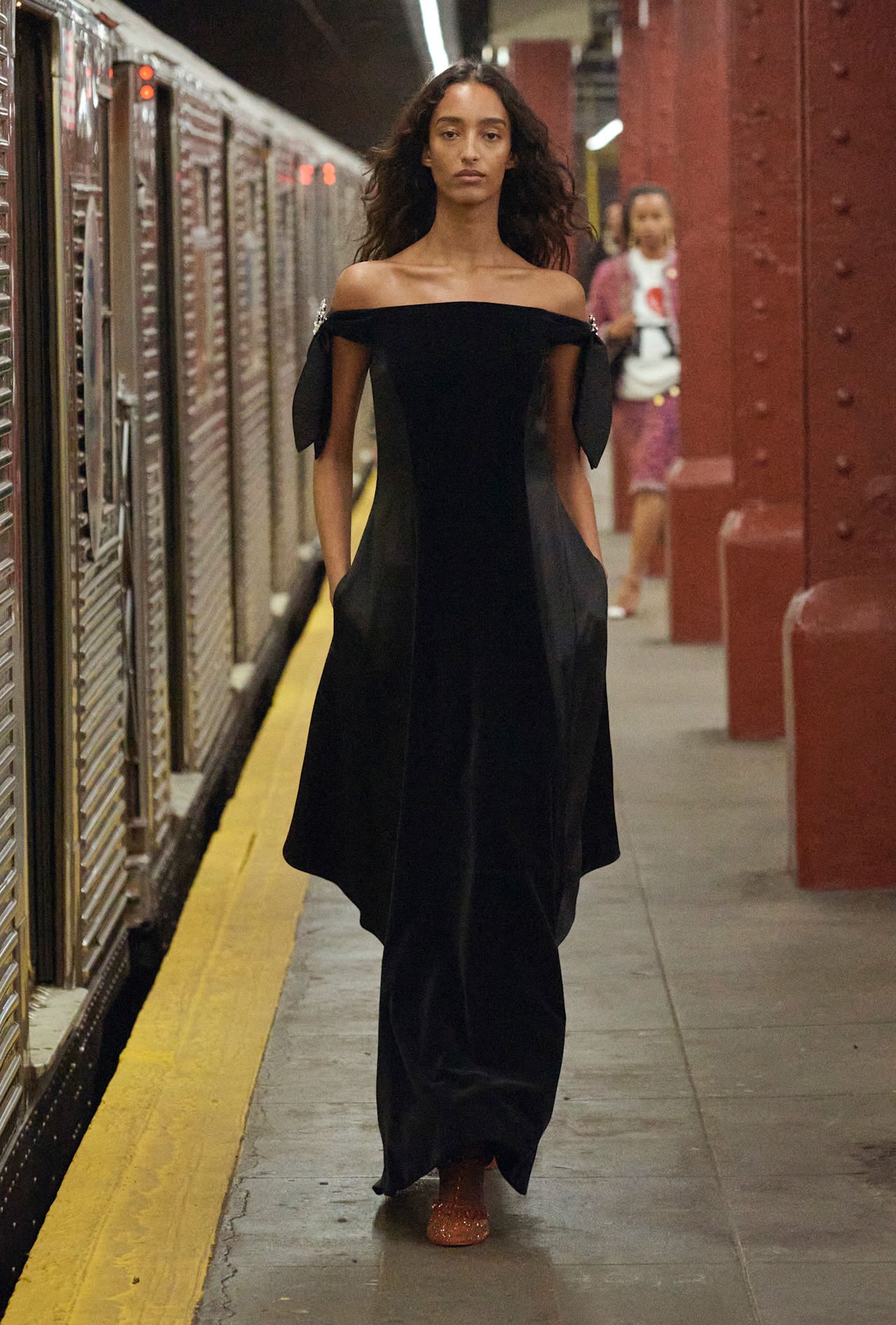 models walk the subway runway for the chanel metiers d'art 2026 show in new york city