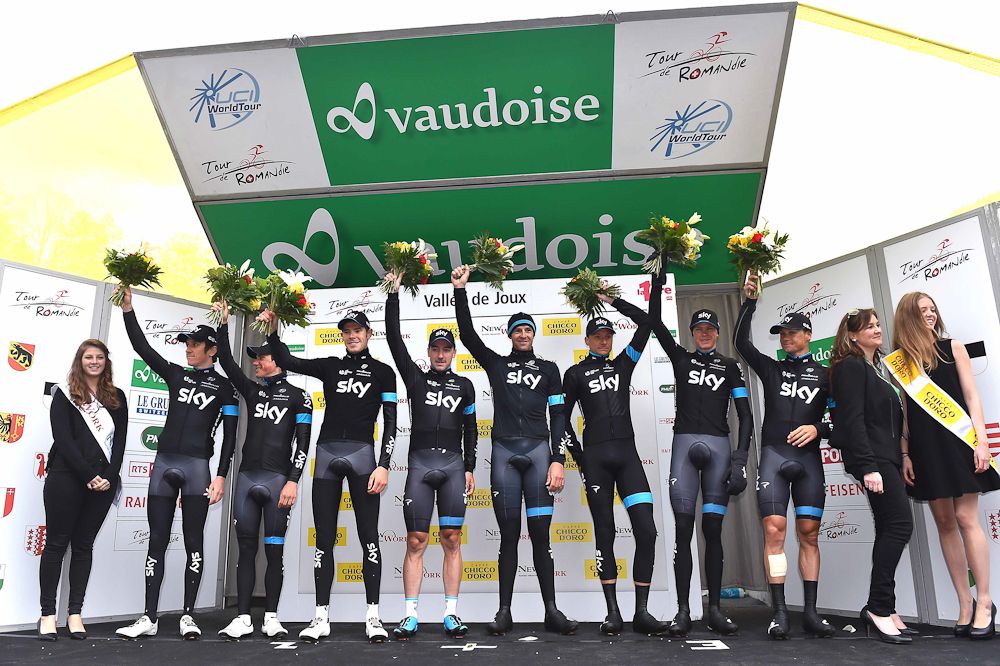 Team Sky on the podium