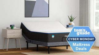Nectar Adjustable Bundle image with a Cyber Monday mattress sales badge overlaid
