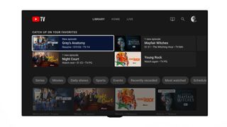 YouTube TV's redesigned Library tab