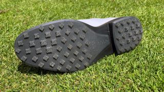 The spikeless outsole on the Ecco Classic Hybrid is impressive and designed to be low profile