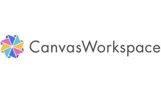 The Brother CanvasWorkspace logo in deep grey with a multi-colored graphic design on the left hand side