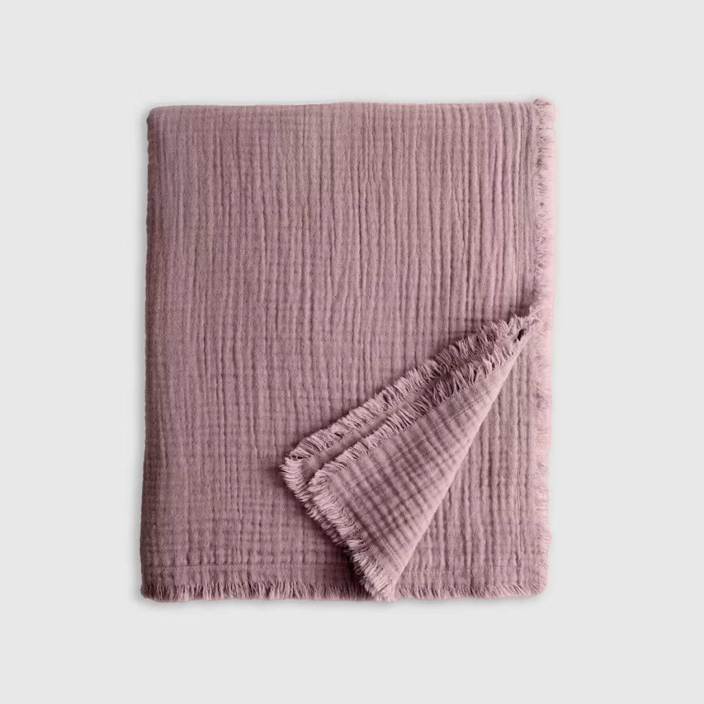 mauve throw blanket