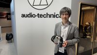Yosuke Koizumi holding model of an AT-MCD1 cartridge
