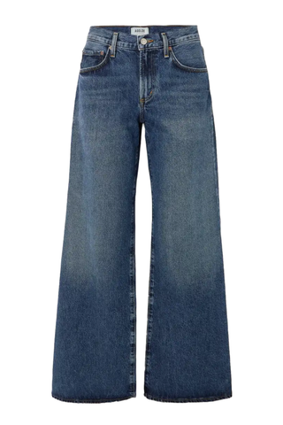 AGOLDE Clara Baggy Low-Rise Flared Organic Jeans