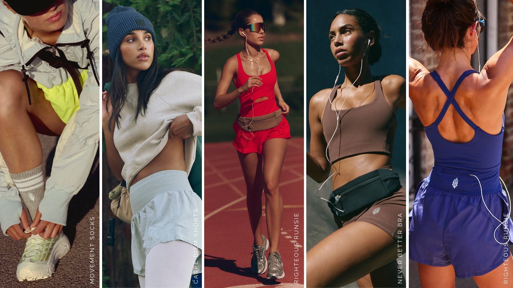 composite of the best fp movement activewear tested by marie claire uk
