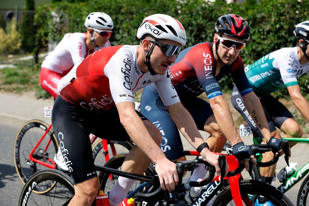 RZESZOW POLAND AUGUST 03 Simone Consonni of Italy and Team Cofidis competes during the 79th Tour de Pologne 2022 Stage 5 a 1781km stage from Lancut to Rzeszow TdP22 WorldTour on August 03 2022 in Rzeszow Poland Photo by Bas CzerwinskiGetty Images